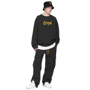 NWT Drew House Black Scribble Crewneck Sweatshirt,  Large